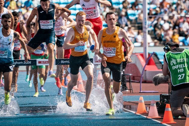 Frederik Ruppert, LAV Stadtwerke Tübingen, Men s 3000m Steepchase, Niklas Buchholz, Franconia Athletics, Men’s 3000m Steeplechase, GBR, Track and Field, Athletics, 2026 European Athletics Championships, 2026 European Track and Field Championships, Birmingham 2026, August 9, 2026, GBR, Track and Field, Athletics, 2026 European Athletics Championships, 2026 European Track and Field Championships, Birmingham 2026, August 9, 2026, Birmingham Copyright: xStefanxMayerx EP_SMR