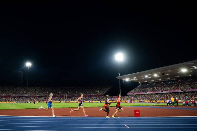 August 13, 2026: Sander Aae Skotheim of Norway competes in the men’s decathlon 1,500-meter race during Day 4 of the 2026 European Athletics Championships on August 13, 2026 in Birmingham. Photo by Mathias Bergeld, BILDBYRAN, code MB MT1068. track and field, athletics, friidrett, friidrotts EM, 2026 European Athletics Championships, 4 BBENG Copyright: MATHIASxBERGELD BB260813MB136
