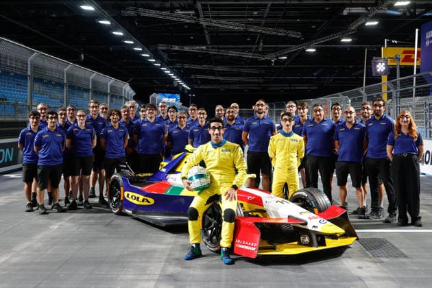 2026 FORMULA E LONDON ePRIX 11 DI GRASSI Lucas (bra), Lola Yamaha ABT Formula E Team, Lola T002, MALONEY Zane (bar), Lola Yamaha ABT Formula E Team, Lola T002, portrait during the London ePrix, 16th and 17th round of the 2025-26 ABB FIA Formula E World Championship, WM, Weltmeisterschaft on the ExCel London Circuit from August 14 to 16, 2026 in London, United Kingdom - LondonUnited Kingdom Copyright: xPauloxMariax