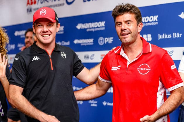 Nick Cassidy of Citroën Racing, 37, and Norman Nato of the Nissan Formula E Team, 23, in an interview in the Media Pen, ABB FIA Formula E World Championship, 2026 London ePrix, United Kingdom, Season 12 (2025–26), Round 16, July 14, 2026, ABB FIA Formula E World Championship, 2026 London ePrix, United Kingdom, Season 12 (2025–26), Round 16, July 14, 2026, London Copyright: xEibner-Pressefoto LauraxRoemerx EP_LRR
