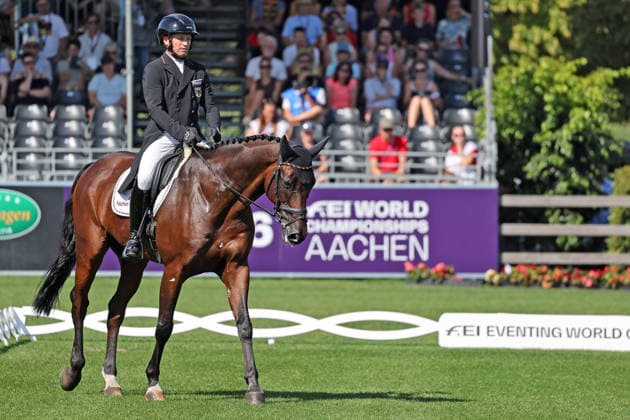 Michael Jung GER, Germany, riding fischerChipmunk FRH, Chipmunk FRH, Dressage Sub-Test, Eventing Dressage, FEI Eventing World Championship, DHL Prize, Individual and Team, AACHEN FEI World Championships 2026, World Festival of Equestrian Sports, 2026 Equestrian World Championships, Aachen 2026, Welcome Home 2026, Aachen Soers, August 11–23, 2026, Equestrian Sports, August 14, 2026, Aachen Soers, Germany