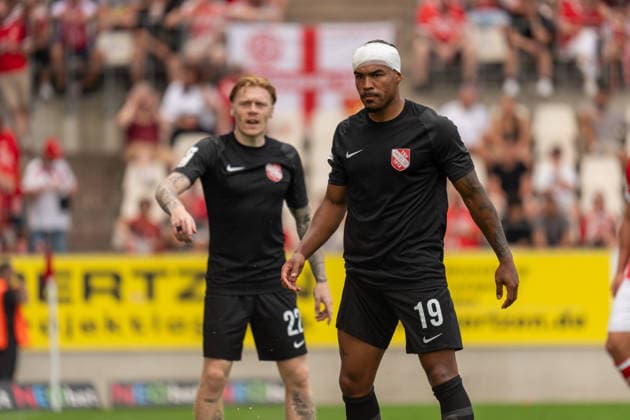 Eric Voufack, TSV Havelse, 19, GER Rot Weiss Essen vs. TSV Havelse, Soccer, 3rd Division, Matchday 02, 2026–2027 Season, August 15, 2026 DFB and DFL regulations prohibit any use of photographs as image sequences and or quasi-video, GER Rot Weiss Essen vs. TSV Havelse, Soccer, 3rd Division, Matchday 02, 2026–2027 season, August 15, 2026, Essen Copyright: xEibner-Pressefoto FabianxFriesex EP_FFE
