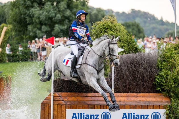 August 15, 2026: Nicolas Touzaint of France, riding Diabolo Menthe, competes in the Eventing Cross Country on Day 5 of the 2026 FEI World Championships on August 15, 2026 in Aachen. Photo by Emma Wallskog, BILDBYRAN, code EW EW0685. equestrian sports, riding, 2026 World Championships, 2026 FEI World Championships, BBENG, equestrian sports, World Championships, eventing, cross-country Copyright: EMMAxWALLSKOG BB260815EW068