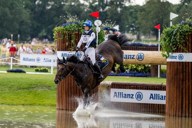 August 15, 2026: Frida Andersen of Sweden, riding Box Leo, competes in the Eventing Cross Country on Day 5 of the 2026 FEI World Championships on August 15, 2026 in Aachen. Photo by Emma Wallskog, BILDBYRAN, code EW EW0685. equestrian sports, riding, 2026 World Championships, 2026 FEI World Championships, BBENG, equestrian sports, World Championships, eventing, cross-country, Sweden Copyright: EMMAxWALLSKOG BB260815EW074