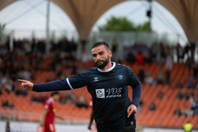 August 15, 2026, GER, Soccer, Regionalliga Nord, Matchday 4, 2026–2027 Season, Oldenburg, Marschweg Stadium, VfB Oldenburg vs. FC Eintracht Norderstedt: Leon DEMAJ (VfB Oldenburg) No. 10 celebrates scoring the 1–0 goal at the Marschweg Stadium in Oldenburg, Lower Saxony, Germany Copyright: xnordphotoxGmbHx xRojahnx
