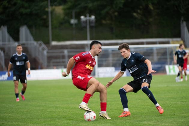 August 15, 2026, GER, Soccer, Regionalliga Nord, Matchday 4, 2026–2027 Season, Oldenburg, Marschweg Stadium, VfB Oldenburg vs. FC Eintracht Norderstedt Milad NEJAD FC Eintracht Norderstedt 30 Vjekoslav TARITAS VfB Oldenburg 7 Oldenburg Marschweg Stadium Lower Saxony Germany Copyright: xnordphotoxGmbHx xRojahnx