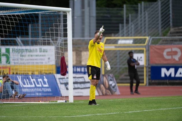 August 15, 2026, GER, Soccer, Regionalliga Nord, Matchday 4, 2026–2027 Season, Oldenburg, Marschweg Stadium, VfB Oldenburg vs. FC Eintracht Norderstedt—unfortunately, Lars HUXSOHL was injured in the final minutes—FC Eintracht Norderstedt 1, Oldenburg, Marschweg Stadium, Lower Saxony, Germany Copyright: xnordphotoxGmbHx xRojahnx