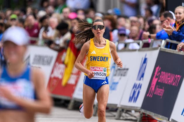 August 16, 2026: Carolina Johnson of Sweden competes in the women’s marathon on day 7 of the 2026 European Athletics Championships on August 16, 2026 in Birmingham. Photo by Mathias Bergeld, BILDBYRAN, code MB MT1072. track and field, athletics, friidrett, friidrotts EM, 2026 European Athletics Championships, Day 7, marathon, Sweden Copyright: MATHIASxBERGELD BB260816MB058
