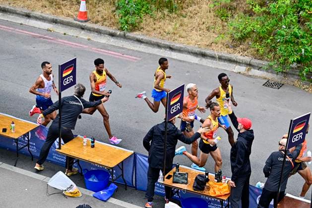 Simon BOCH (Germany), Düsseldorf Athletics, MARATHON TEAM Men Amanal PETROS (Germany), Hannover 96, MARATHON Men GBR, European Athletics Championships, Athletics, August 16, 2026, GBR, European Athletics Championships, Athletics, August 16, 2026, Birmingham Copyright: xEibnerxPressefoto JanxPapenfussx EP_JPS