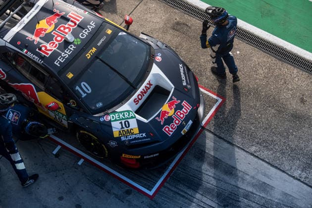 August 16, 2026, GER, Motorsports, ADAC DTM, 2026 Season, Nürburgring, Marco Mapelli (Italy), Team Abt Sportsline Red Bull, Lamborghini Temerario GT3, 10th in the pit lane during Sunday’s DTM race at the Nürburgring, Nürburg, Nürburgring, Rhineland-Palatinate, Germany Copyright: xnordphotoxGmbHx xKnabx