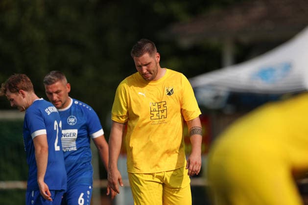 Loss in the 1st Kreisliga match: Niklas Suele (SV Tiefenbach, 22) is not satisfied; SV Tiefenbach vs. SG Kirchardt, soccer, bfv Kreisliga Sinsheim, Matchday 1, 2026–2027, August 16, 2026, SV Tiefenbach vs. SG Kirchardt, soccer, bfv Sinsheim District League, Matchday 1, 2026–2027, August 16, 2026, Östringen Copyright: xEibner-Pressefoto VornamexNachnax EP_JPA