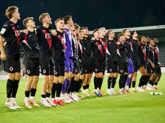The Viktoria Cologne team celebrates its 1-3 victory with the fans. GER, Soccer, VfB Stuttgart II vs. Viktoria Cologne, 3. Liga, Matchday 2, 2026–2027 Season, August 16, 2026 GER, Soccer, VfB Stuttgart II vs. Viktoria Cologne, 3rd Division, Matchday 2, 2026–2027 Season, August 16, 2026 Aspach Copyright: xCarstenxSchweringx EP_CSG