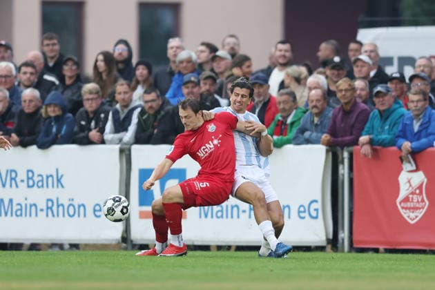 August 18, 2026, Men s Soccer, 2026–2027 Season, Bavarian Regional League, Matchday 5: TSV Aubstadt vs. TSV 1860 Munich, Franz Helmer 5, TSV Aubstadt and Tunay Deniz 36, TSV 1860 Munich, Sulzfeld, Schulstadion Aubstadt, NGN Arena, Bavaria, Germany