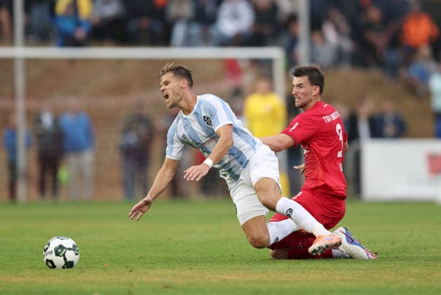 August 18, 2026, Men s Soccer, 2026–2027 Season, Bavarian Regional League, Matchday 5: TSV Aubstadt vs. TSV 1860 Munich—Florian Niederlechner (7), TSV 1860 Munich and Tim Hüttl (3), TSV Aubstadt Sulzfeld, Schulstadion Aubstadt, NGN Arena, Bavaria, Germany