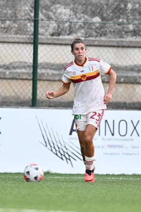 IPA87710452 - Valentina Bergamaschi of A.S. Roma Femminile is in action during a Serie A Women s Cup match between Ternana Women and A.S. Roma at the Moreno Gubbiotti Stadium on August 22, 2026, in Narni, Italy. Copyright: xDomenicoxCippitelli IPAxSportx xx 87710452
