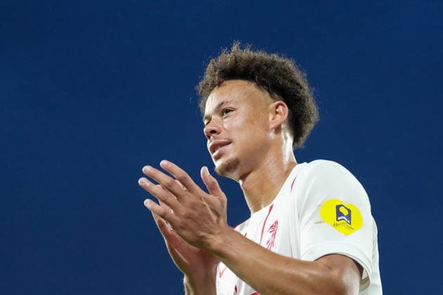 Derry Scherhant, SC Freiburg, 07, claps, thanks the fans, Germany, soccer, UEFA Conference League, playoffs, second leg, 2026–2027, SC Freiburg vs. Motherwell FC, August 27, 2026, Europa-Park Stadium, Freiburg, Freiburg, Europa-Park Stadium, Baden-Württemberg, Germany Copyright: xArnexAmbergx