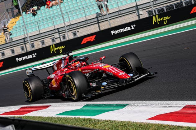 Charles Leclerc (MON) - Scuderia Ferrari HP during the Practice 2 session of the Formula 1 Pirelli Gran Premio d Italia 2026 at Autodromo Nazionale Monza in Monza, Italy. Round 15 of 24 of the 2026 FIA Formula One World Championship, WM, Weltmeisterschaft held September 4-6, 2026. The Autodromo Nazionale Monza, the Temple of Speed, is the fastest circuit on the calendar and home of the tifosi. Formula 1 Pirelli Gran Premio d Italia 2026 - Round 15 of 24 - Autodromo Nazionale Monza, Monza, Italy F1-2026-R15-ITA
