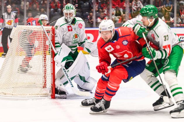 September 5, 2026: Goaltender Calle Clang of Rögle during the CHL game between Dynamo Pardubice and Rögle on September 5, 2026 in Pardubice. Photo by Mathilda Schuler. BILDBYRAN code MA MA1033 ice hockey CHL Champions Hockey League Dynamo Pardubice Rögle Rögle BBENG ice hockey CHL Champions Hockey League Dynamo Pardubice Rögle Rögle BBENG Copyright: MATHILDAxSCHULER BB260905MA076
