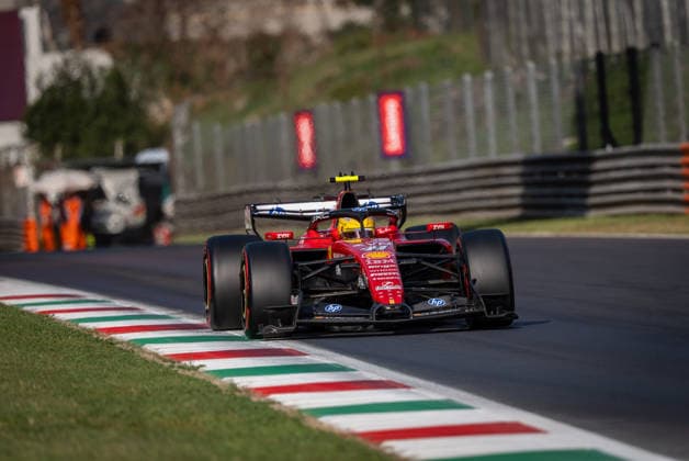 IPA88157438 - Lewis Hamilton (GBR) - Scuderia Ferrari HP during the qualifying session of the 2026 Formula 1 Pirelli Italian Grand Prix at the Autodromo Nazionale Monza in Monza, Italy. Round 15 of 24 in the 2026 FIA Formula One World Championship, WM, Weltmeisterschaft held September 4–6, 2026. The Autodromo Nazionale Monza, the Temple of Speed, is the fastest circuit on the calendar and home to the tifosi. Copyright: xAlessioxDexMarco IPAxSportx xx 88157438