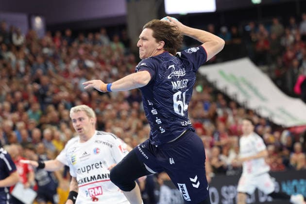 September 5, 2026, xBHAx, Handball, Opel HBL, 2026–2027 Season, 1st HBL, SG Flensburg Handewitt vs. HC Erlangen, GGW Arena, Lasse Möller, SG Flensburg Handewitt 64 on offense, Schleswig-Holstein, Germany