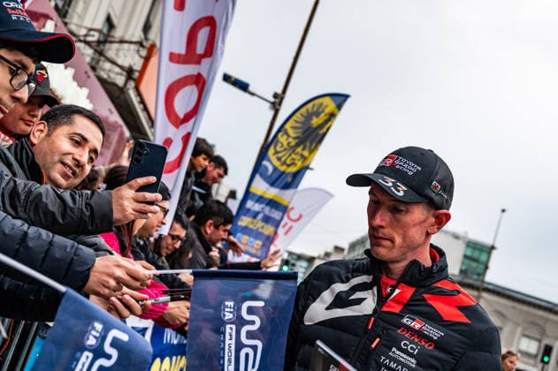 IPA88384011 - Driver Elfyn Evans and Co-Driver Scott Martin of the Toyota Gazoo Racing WRT team, driving a Toyota GR Yaris Rally1, at the ceremonial start during the FIA World Rally Championship WRC, Motorsport Rallye, WM Rally Chile Biobío 2026 on September 10, in Concepción, Chile Copyright: xLucaxBarsali IPAxSportx xx IPA88384011