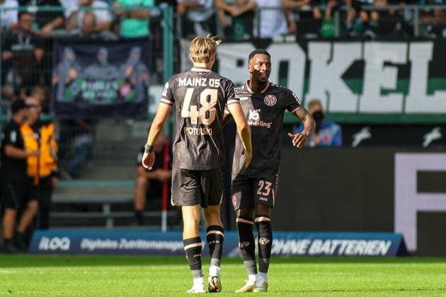September 19, 2026, GER, Soccer, Men s, Bundesliga, 1. Bundesliga, 2026–2027 Season, VfL Borussia Mönchengladbach vs. FSV Mainz 05, Sheraldo Becker (M05) celebrates his goal, making the score 1–2 Copyright: xSvenxHanischx