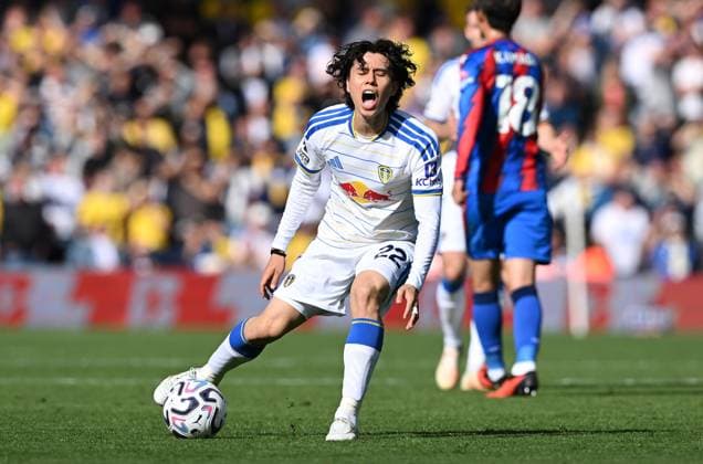 Ao Tanaka of Leeds United looks dejected after being pulled up for a foul Leeds United v Crystal Palace, Premier League, Football, Elland Road, Leeds, UK - 20 Sep 2026Leeds Elland Road United Kingdom EDITORIAL USE ONLY No use with unauthorised audio, video, data, fixture lists, club league logos or live services. Online in-match use limited to 120 images, no video emulation. No use in betting, games or single club league player publications. Copyright: xGreigxCowie Shutterstockx 17159996ai