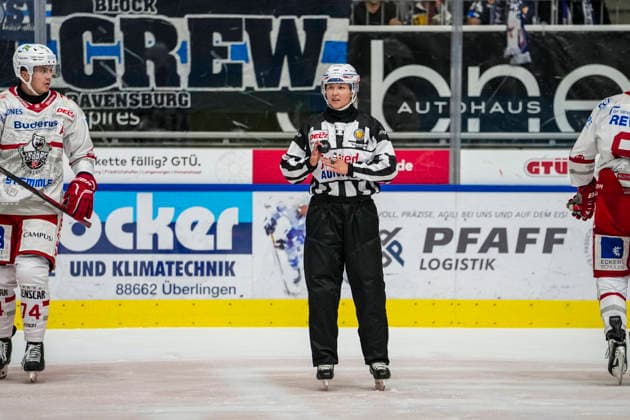 Lara Fischer, 1st Linesperson, GER, Ravensburg Towerstars vs. Eisbären Regensburg, Ice Hockey, DEL2 Regular Season, Matchday 2, 2026–2027 Season, September 20, 2026, GER, Ravensburg Towerstars vs. Eisbären Regensburg, Ice Hockey, DEL2 Regular Season, Matchday 2, 2026–2027 Season, September 20, 2026, Ravensburg Copyright: xEibner-Pressefoto MaximilianxRistx EP_MRT