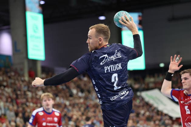 September 5, 2026, xBHAx, Handball, Opel HBL, 2026–2027 Season, 1st HBL, SG Flensburg Handewitt vs. Handball Club Hamburg, GGW Arena, Simon Pytlick, SG Flensburg Handewitt 2 on offense, Schleswig-Holstein, Germany