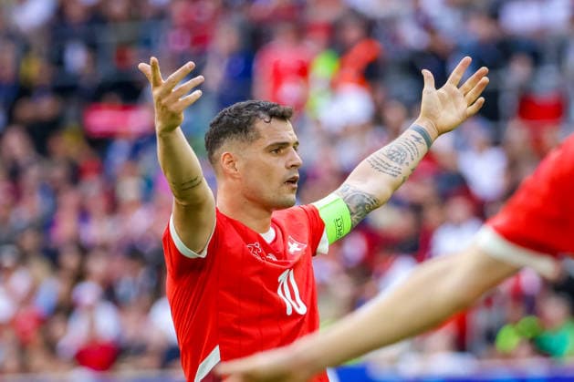 Granit Xhaka, Swiss soccer player, national team player, captain of the Swiss national team, and player for AFC Sunderland; portrait, archive photo, soccer, Switzerland, Nati, national team, national team captain, record-holding national team player Copyright: xJOERANxSTEINSIEKx