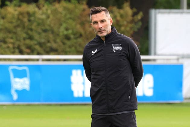 September 21, 2026, Germany, Soccer, 2. Bundesliga, 2026–2027 season, Sportforum, Hertha BSC, Head Coach Stefan Leitl’s training session at Hertha BSC Berlin. 2nd Division. DFB and DFL regulations prohibit any use of photographs as image sequences and or quasi-video. Berlin Sportforum, Berlin, Germany Copyright: xNordphotox xEnglerx