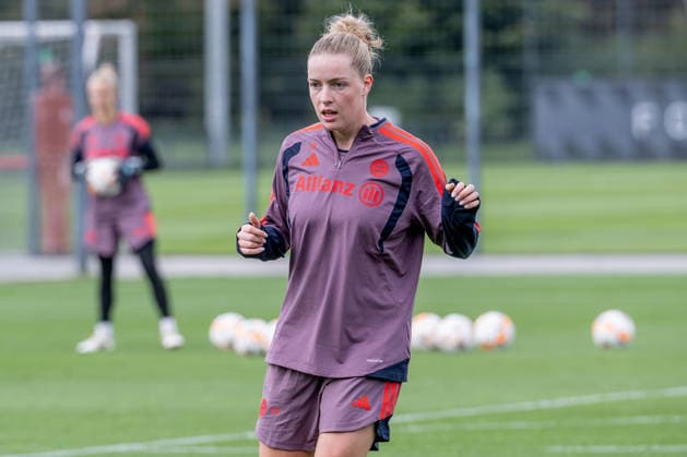 Alara Sehitler, FC Bayern Munich Women, No. 14, FC Bayern Munich Women, Soccer, Google Pixel Women s Bundesliga, Final Training Session Before the Champions League, 2026–2027 Season, September 21, 2026. Photo by HMB Media, Franz Feiner Copyright: HMBxMedia FranzxFeiner