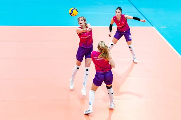 September 20, 2026, GER, Volleyball, Women, Funke Volley Cup, Season 26–27, Day 3 of the Tournament, Dresdner SC (Dresdner Sportclub 1898) vs. KS DevelopRes Rzeszów (Julita Piasecka) at the 99089 Erfurt Sports Hall, Rieths Sports Complex, Thuringia, Germany