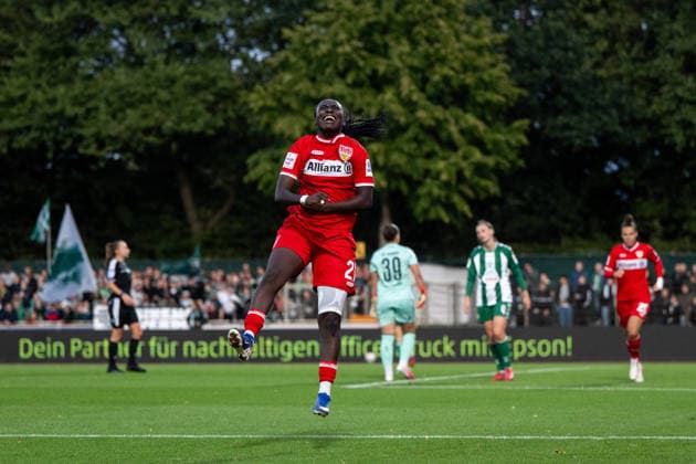 September 21, 2026, GER, Soccer, Women s, Google Pixel 1 Bundesliga, 2026–2027 Season, Matchday 4, SV Werder Bremen vs. VfB Stuttgart. DFB and DFL regulations prohibit any use of photographs as image sequences and or quasi-video. Bremen Stadium, Platz 11, Bremen, Germany Copyright: xNordphoto Memmlerx