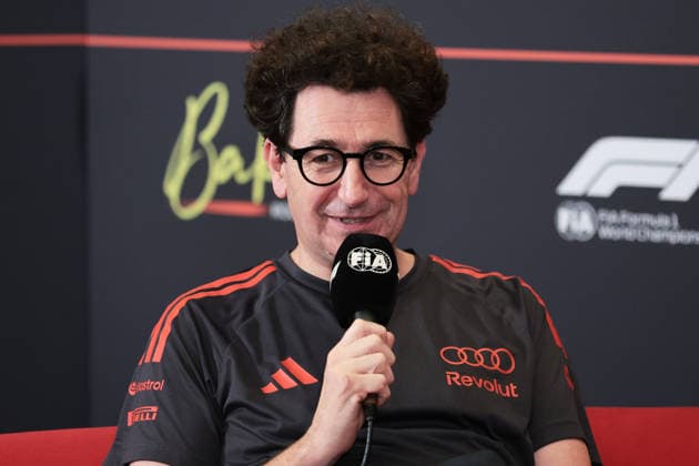 F1 - AZERBAIJAIN GRAND PRIX 2026 BINOTTO Mattia (ita), Team Principal of Audi F1 Team, press conference, PK, Pressekonferenz during the 2026 Formula 1 Azerbaijan Grand Prix, 15th round of the 2026 Formula One World Championship, WM, Weltmeisterschaft from September 24 to 26, 2026 on the Baku City Circuit, in Baku, Azerbaijan - BakuAzerbaijan Copyright: xDPPIx