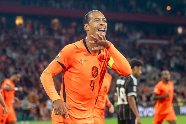 Virgil van Dijk of the Netherlands, No. 4, celebrates his goal to make it 1–0, which was disallowed due to a foul. Netherlands vs. Germany, Soccer, UEFA Nations League, Matchday 1, Group B, 2026–2027 Season, September 24, 2026, Netherlands vs. Germany, soccer, UEFA Nations League, Matchday 1, Group B, 2026–2027 season, September 24, 2026, Amsterdam Copyright: xEibner-Pressefoto ThomasxHaeslerx EP_THR