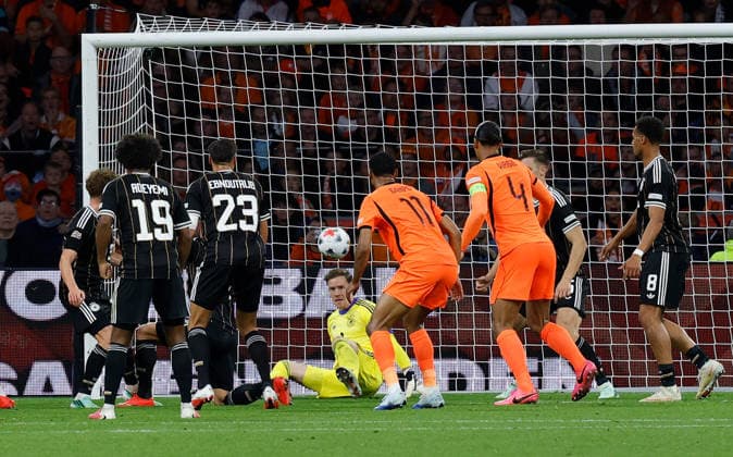 September 24, 2026, xjrdrx, Soccer UEFA Nations League, Netherlands vs. Germany, Marc-André ter Stegen (German National Soccer Team, DFB), Virgil van Dijk (Netherlands), Younes Ebnoutalib (German National Soccer Team, DFB), Joshua Kimmich (German National Soccer Team, DFB), Amsterdam