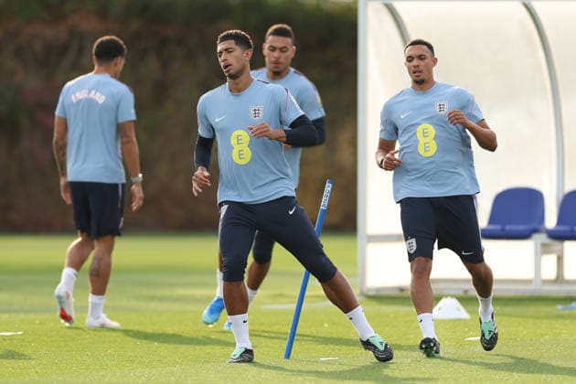 England MD-1 Training, Nations League Jude Bellingham of England during the England MD-1 training session ahead of the 2026 27 UEFA Nations League Group A3 match vs Spain, Tottenham Hotspur Training Ground, Enfield, England on 25 September 2026 Credit: Tiego Grenho Every Second Media Editorial use only. All images are copyright Every Second Media Limited. No images may be reproduced without prior permission. Copyright: xIMAGO EveryxSecondxMediax ESM-2188-0035 TiegoxGrenhox xEveryxSecondxMediax
