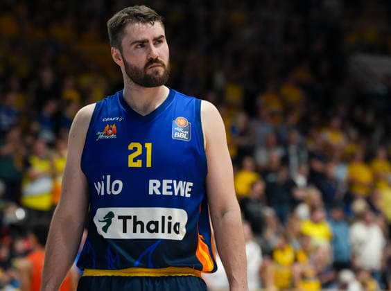 Tim Uhlemann, Phoenix Hagen, 21, reacts (GER), Phoenix Hagen vs. ratiopharm Ulm, easyCredit BBL, Matchday 2, 2026–27 season, Krollmann Arena, Hagen, September 25, 2026. Photo: HMB Media, Scott W. Coleman Copyright: HMBxMedia xScottxW.xColeman
