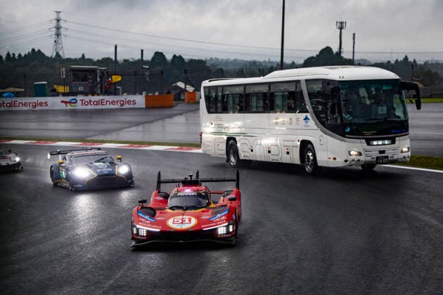 FIA WEC - 6 HOURS OF FUJI 2026 51 CALADO James (gbr), GIOVINAZZI Antonio (ita), PIER GUIDI Alessandro (ita), Ferrari AF Corse, Ferrari 499P 51, Hypercar, action, Safari Circuit during the 6 Hours of Fuji 2026, 6th round of the 2026 FIA World Endurance Championship, from September 25 to 27, 2026 on the Fuji Speedway in Oyama, Shizuoka, Japan - OyamaJapan Copyright: xJULIENxDELFOSSEx