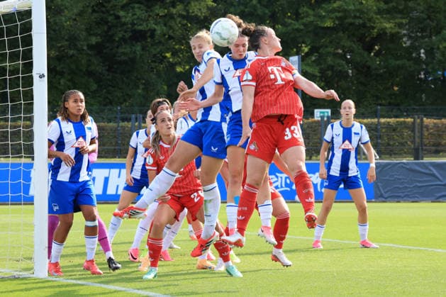 September 26, 2026, GER, Soccer, Women s Bundesliga 2, Matchday, 2026–2027 Season, Amateurstadion, Hertha BSC vs. AURELIA HAESLER (Hertha BSC F 10), MIEKE SCHIEMANN (Hertha BSC F 4), MARINA HEGERING 1 FC Köln F 33 2. Bundesliga DFB DFL regulations prohibit any use of photographs as image sequences and or quasi-video nordphoto GmbH Engler Berlin Amateurstadion Berlin Germany Copyright: xNordphotox xEnglerx