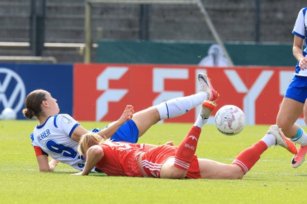 September 26, 2026, Germany, Soccer, Women s Bundesliga 2, Matchday, 2026–2027 Season, Amateurstadion, Hertha BSC vs. CLARA DREHER (Hertha BSC Women’s Team 9), PAULINE BREMER (1. FC Köln Women’s Team 9), 2nd Division, DFB DFL regulations prohibit any use of photographs as image sequences and or quasi-video. nordphoto GmbH, Engler, Berlin, Amateurstadion, Berlin, Germany Copyright: xNordphotox xEnglerx