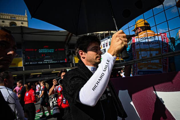 Charles Leclerc (MON) - Scuderia Ferrari HP during the Race of Formula 1 Azerbaijan Grand Prix 2026 at Baku City Circuit in Baku, Azerbaijan. Round 17 of 24 of the 2026 FIA Formula One World Championship, WM, Weltmeisterschaft held September 24-26, 2026. The Baku City Circuit, one of the longest street circuits in Formula 1, combines a flat-out seafront section with the narrow old town walls. Formula 1 Azerbaijan Grand Prix 2026 - Round 17 of 24 - Baku City Circuit, Baku, Azerbaijan F1-2026-R17-AZE