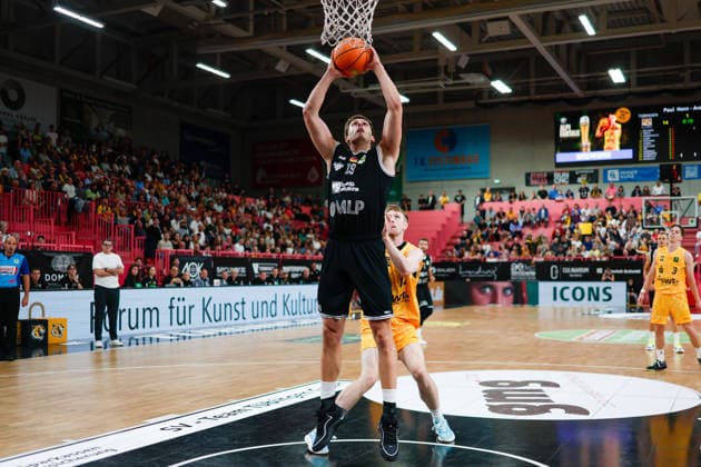 Lorenz Brenneke, MLP Academics Heidelberg, 19, GER, Tigers Tübingen vs. MLP Academics Heidelberg, Basketball, ProA, Matchday 1, 2026–2027 Season, September 26, 2026, GER, Tigers Tübingen vs. MLP Academics Heidelberg, Basketball, ProA, Matchday 1, 2026–2027 Season, September 26, 2026, Tigers Tübingen Copyright: xEibner-Pressefoto KirstenxJaegerx