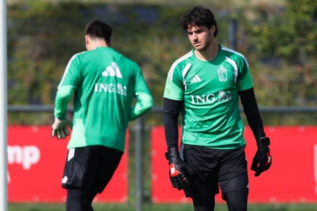 Belgium s goalkeeper Senne Lammens pictured during a training session of the Red Devils, the Belgian national soccer team, in Brussels, on Sunday 27 September 2026. The team is preparing for the second game of the UEFA Nations League against France on Monday. BRUNOxFAHY x187969702x