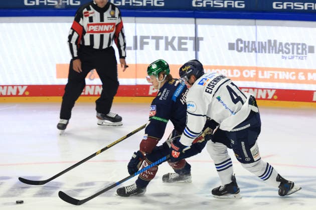 September 27, 2026, GER, DEU, Germany, Eric Hoerdler, Eisbären Berlin 77, MAXIMILIAN EISENMENGER, Iserlohn Roosters 41, nordphoto GmbH, Engler Berlin, Uber Arena Berlin, Germany Copyright: xNordphotox xEnglerx