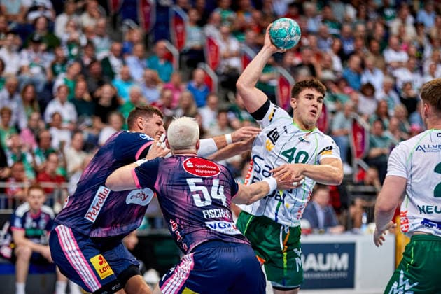 Elias Newel FRISCH AUF Goeppingen 40 TSV Hannover Burgdorf vs. FRISCH AUF Goeppingen, Handball Bundesliga, HBL, 2026–2027 season, September 27, 2026 Press photo: Jan Frederic Helbig TSV Hannover Burgdorf vs. FRISCH AUF Goeppingen, Handball Bundesliga, HBL, ZAG Arena, Opel Handball Bundesliga, 2026–2027 season, September 27, 2026, Hanover Copyright: xEibner-Pressefoto Jan-FredericxHx EP_JHG