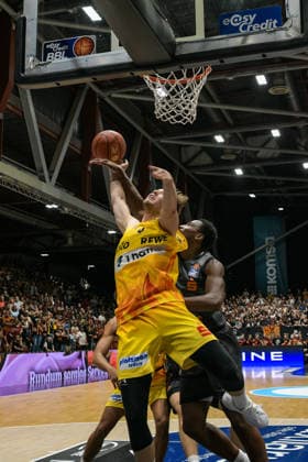 easyCredit Basketball Bundesliga, Matchday 3, Niners Chemnitz vs. Phoenix Hagen, September 27,2026, starting at 4:30 p.m., Chemnitz, Chemnitz Arena. In Photo 04: Bjarne Kraushaar. easyCredit Basketball Bundesliga, Matchday 3, Niners Chemnitz vs. Phoenix Hagen, Chemnitz, Saxony, Germany Copyright: xEHLxMedia MichelxKöhlerx 20262709-Niners-Chemnitz-Phoenix-Hagen_058
