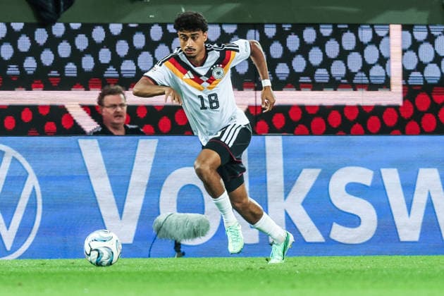 Sports, Soccer, UEFA Nations League 2026–2027 Season, Group A2, Matchday 2: Germany vs. Greece, September 27, 2026, WWK Arena, Augsburg; Nathaniel Brown, Germany, 18, Augsburg, WWK Arena, Bavaria, Germany
