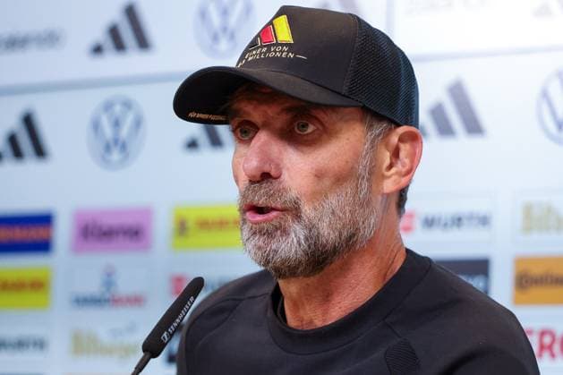 Head Coach Jürgen Klopp of Germany at the postgame press conference following the home loss, Germany vs. Greece, soccer, DFL, DFB, UEFA Nations League, 2026–2027 season, group stage, Group B, Matchday 2 of 6, September 27, 2026, Augsburg, Bavaria, Germany Copyright: xkolbert-press MartinxAgüerax